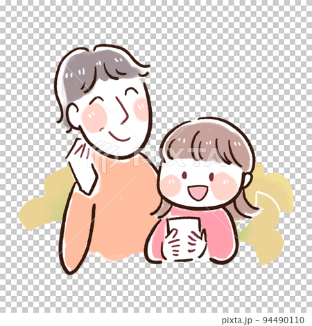 Autumn-like grandma and girl 94490110