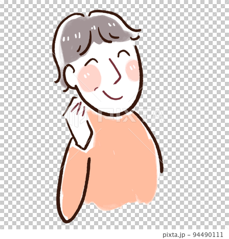 一個微笑的老人的插圖 一個微笑的老人的插圖 94490111
