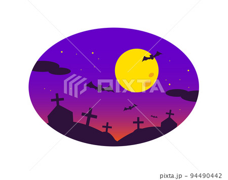 満月のハロウィンイラスト 満月のハロウィンイラスト 94490442