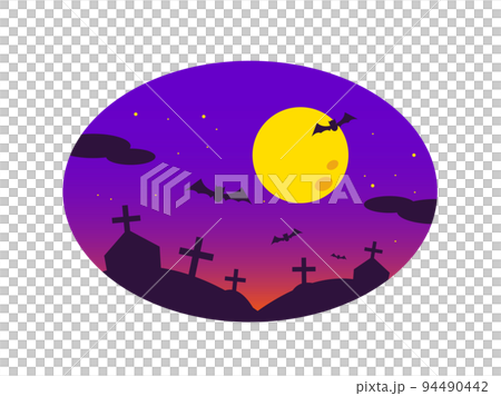 満月のハロウィンイラスト 満月のハロウィンイラスト 94490442