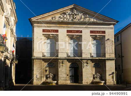 View of the town hall in the city of Bourg-de-Bresse View of the town hall in the city of Bourg-de-Bresse 94490991