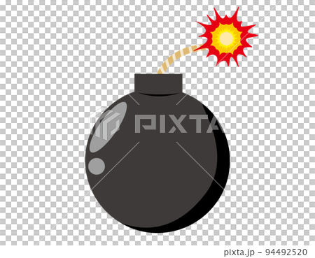 導火線付きの爆弾のベクターイラスト 94492520