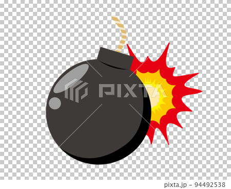 Vector illustration of bomb with fuse 94492538