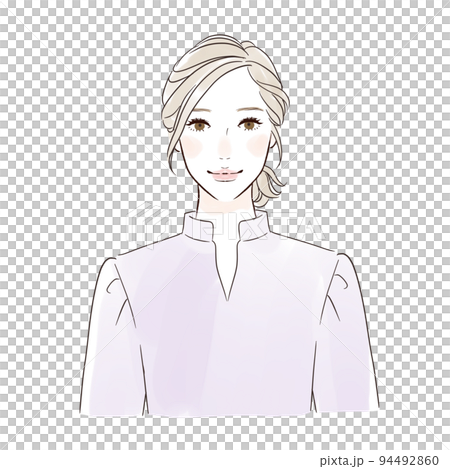 A smiling middle-aged woman facing the front 94492860