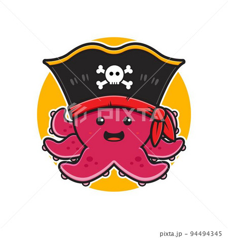 Cute octopus pirate mascot character logo cartoon icon illustration Cute octopus pirate mascot character logo cartoon icon illustration 94494345