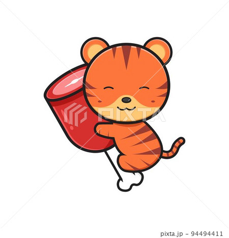 Cute hug on meat cartoon icon illustration 94494411