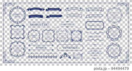 Christmas motif frame design set. Gorgeous and elegant design material Christmas motif frame design set. Gorgeous and elegant design material 94494479