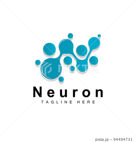 Neuron Logo Design Vector nerve cell illustration Molecular DNA health brand 94494731