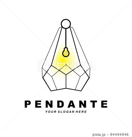 Home Decoration Hanging Lamp Logo, Home Furniture Design Vector 94494946