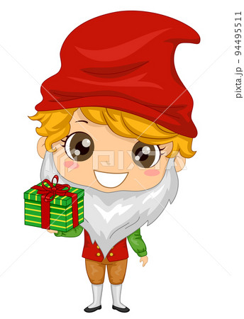 Kid Boy Iceland Yule Lad Gift Illustration 94495511