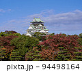 秋の紅葉に染まる大阪城の風景 94498164