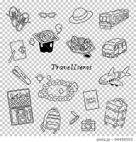 Handwritten simple and cute travel illustration Handwritten simple and cute travel illustration 94498503