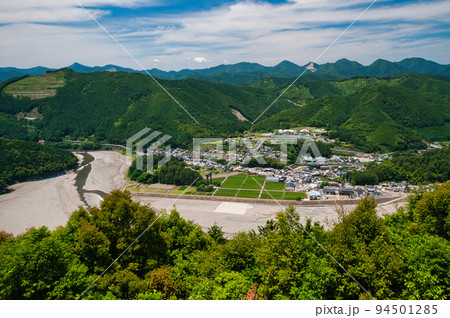 七越峰から旧社地(大斎原)を望む　【和歌山県田辺市本宮町】 94501285