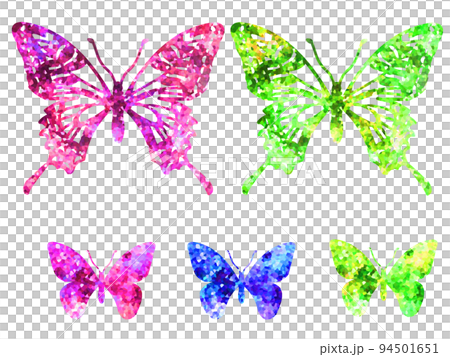 宝石みたいにキラキラした蝶のイラストのイラスト素材 [94501651] - PIXTA