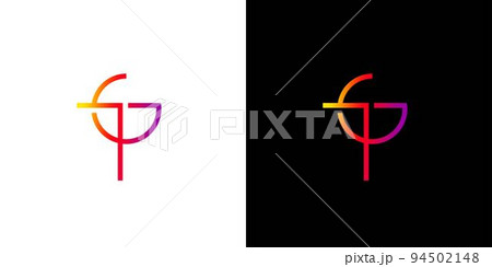 Cool and modern TG logo design 94502148