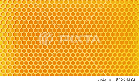 Yellow honeycomb structure pattern background. Food and nature concept. 3D illustration rendering 94504332