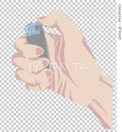 ライターで火を付ける手のベクターイラスト2 ライターで火を付ける手のベクターイラスト2 94504563