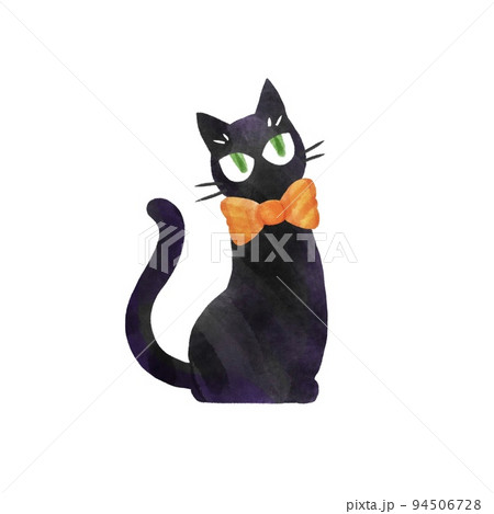 黒猫のハロウィン素材のイラスト 黒猫のハロウィン素材のイラスト 94506728