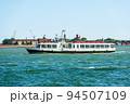 Empty Ferry in Motion in Venetian Lagoon - Venice Veneto Italy 94507109