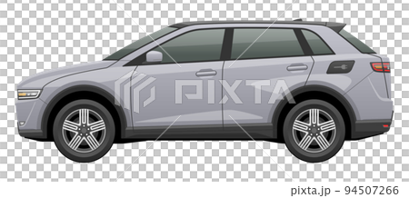 從側面看到的汽車的插圖（EV-SUV） 94507266