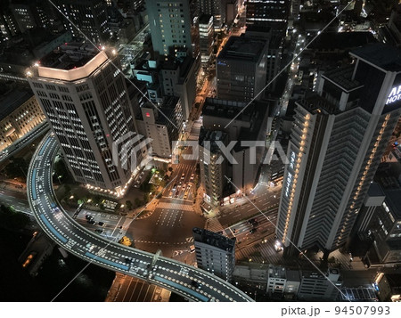 コンラッド大阪から見た高層ビルの夜景 コンラッド大阪から見た高層ビルの夜景 94507993