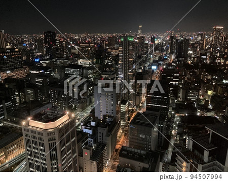 コンラッド大阪から見た高層ビルの夜景 コンラッド大阪から見た高層ビルの夜景 94507994