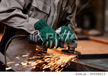 Metal Sanding With Sparks Metal Sanding With Sparks 94508053