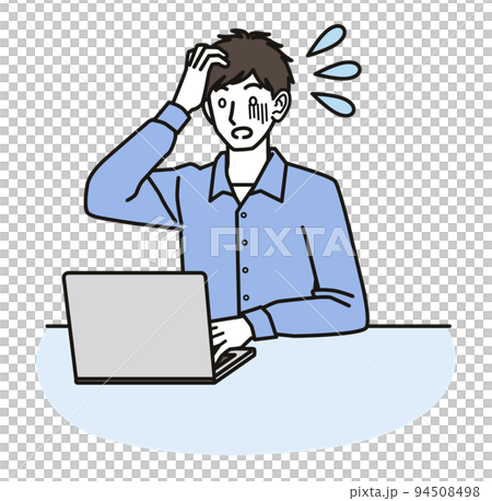 看電腦屏幕的男人 看電腦屏幕的男人 94508498
