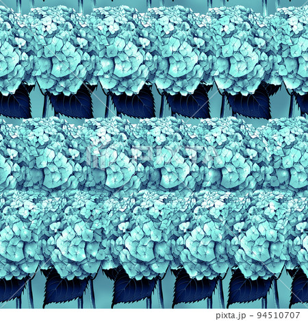 Seamless pattern with image of a Hydrangea Flowers and leaves Seamless pattern with image of a Hydrangea Flowers and leaves 94510707