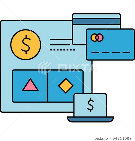 Online bank account vector payment flat icon 94511008
