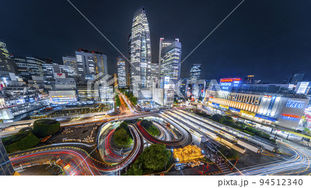 新宿駅西口駅前 新宿駅西口広場 夜景 新宿駅西口駅前 新宿駅西口広場 夜景 94512340