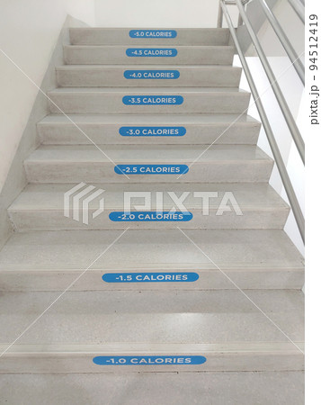 Health Ladder Ladder shows the energy expenditure in each step of the walk. 94512419