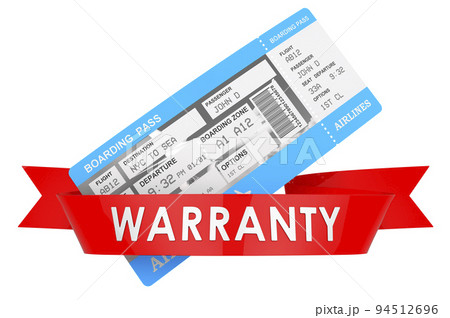 Boarding pass ticket warranty concept, 3D rendering Boarding pass ticket warranty concept, 3D rendering 94512696