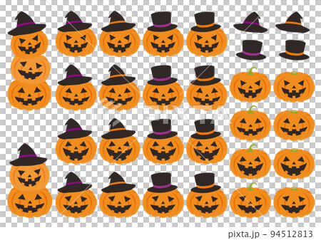 ハロウィン_かぼちゃ_イラスト_セット_1 ハロウィン_かぼちゃ_イラスト_セット_1 94512813