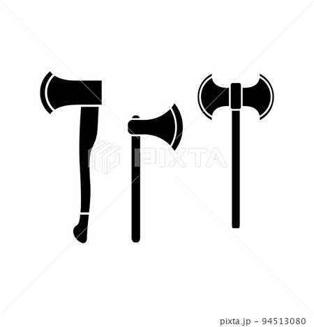 Various lumberjack axes vector icon set Various lumberjack axes vector icon set 94513080