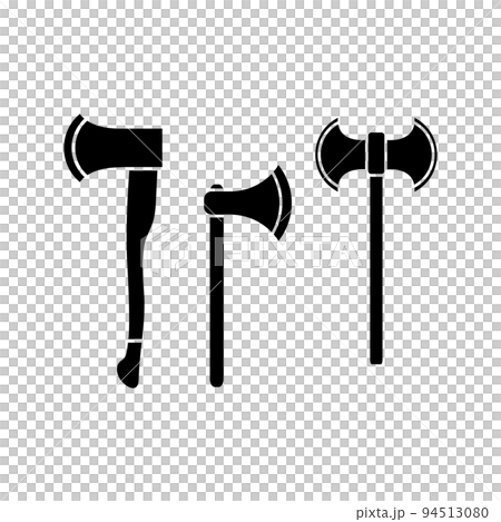 Various lumberjack axes vector icon set Various lumberjack axes vector icon set 94513080