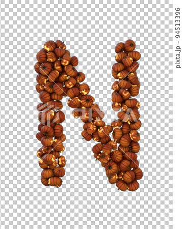 Halloween Pumpkin Lantern Particle Typeface N 94513396