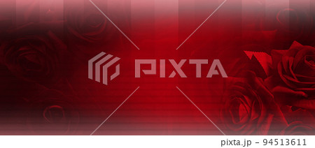 blur red roses flower on the red background, banner, card, nature, copy space 94513611