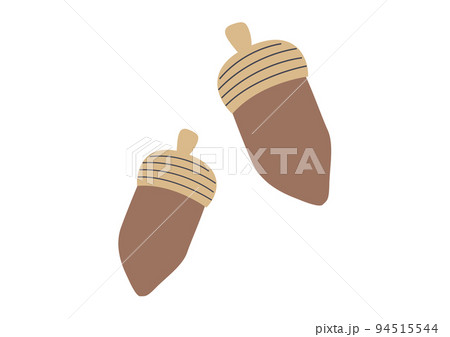 かわいくてシンプルなどんぐりのイラスト 94515544