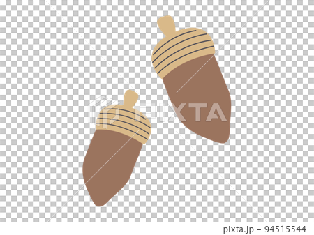 かわいくてシンプルなどんぐりのイラスト 94515544