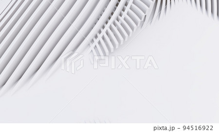 Abstract Curved Shapes. White Circular Background. 94516922