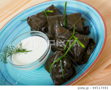 Stuffed grape leaves with assorted fillings 94517493