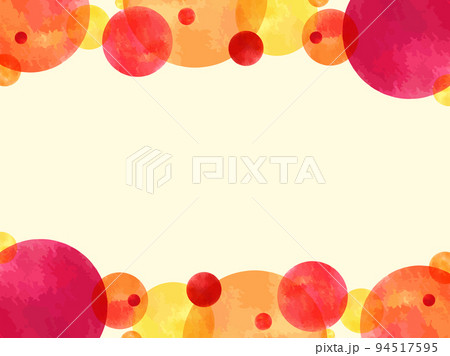 大きなドットの背景フレーム、かわいいオータムカラー 大きなドットの背景フレーム、かわいいオータムカラー 94517595