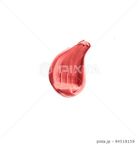 Pastel coral beauty swatch, skincare and makeup cosmetic product sample texture isolated on white background, make-up smudge, cream cosmetics smear or paint brush stroke closeup Pastel coral beauty swatch, skincare and makeup cosmetic product sample texture isolated on white background, make-up smudge, cream cosmetics smear or paint brush stroke closeup 94519159