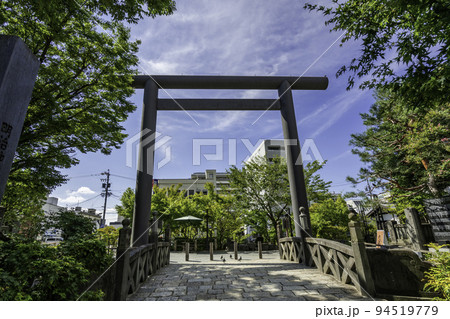 松本　四柱神社　鳥居　長野県松本市 94519779
