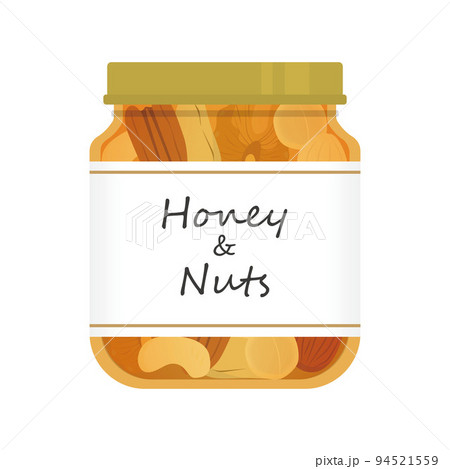 ナッツの蜂蜜漬けのイラスト 94521559