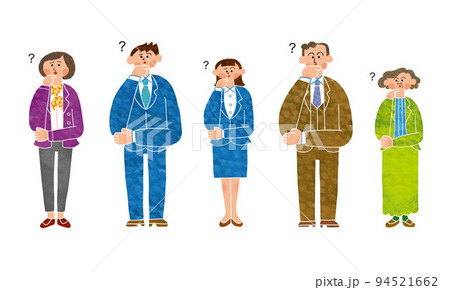 ビジネスパーソンのセット 考える ビジネスパーソンのセット 考える 94521662