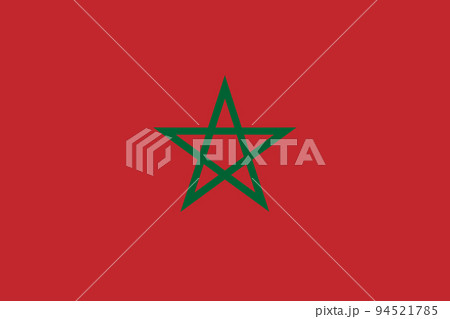 Morocco flag background illustration red green star 94521785