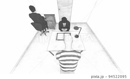 警察 取調室 男性 イラスト 警察 取調室 男性 イラスト 94522095