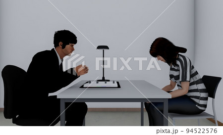 警察 取調室 女性 イラスト 警察 取調室 女性 イラスト 94522576